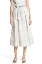 Women's Rebecca Taylor Garden Eyelet Linen Skirt - White