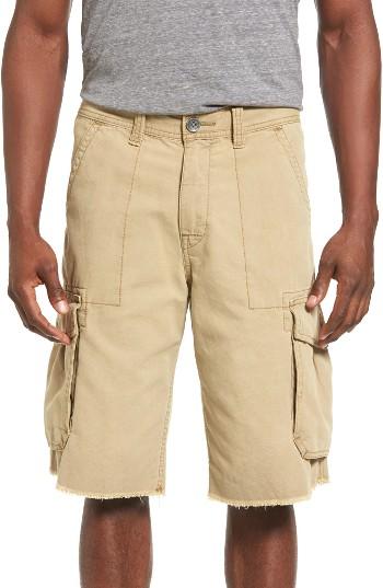 Men's True Religion Brand Jeans Military Cargo Shorts - Grey