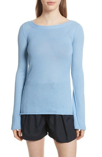 Women's Vince Cashmere V-back Cashmere Sweater - Blue