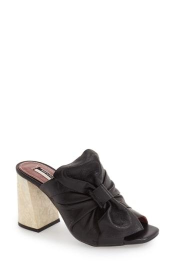 Women's Topshop 'prosecco' Square Toe Mule .5us / 39eu - Black