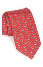 Men's Vineyard Vines Dog Print Tie, Size - Red