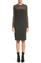 Women's Stella Mccartney Lace Illusion Sheath Dress Us / 38 It - Black