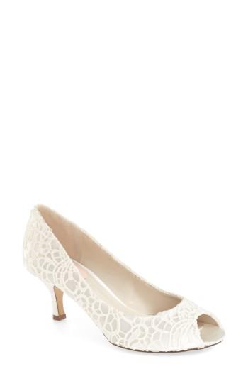 Women's Pink Paradox London 'emotion' Peep Toe Pump .5 M - Ivory
