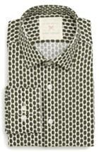 Men's Strong Suit By Ilaria Urbinati Edmond Slim Fit Print Dress Shirt .5l - Green