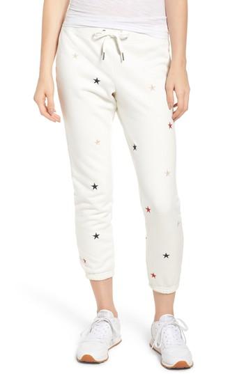 Women's Pam & Gela Basic Star Sweatpants, Size - Ivory