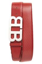 Men's Bally Leather Belt, Size - Garnet