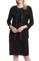 Women's Ming Wang Studded Knit Jacket - Black