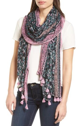 Women's Rebecca Minkoff Jasmine Tassel Scarf, Size - Black