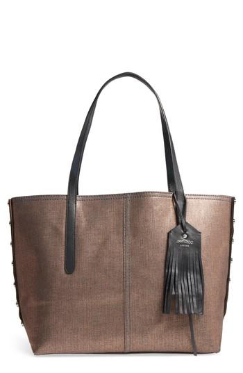 Jimmy Choo Twist East West Denim & Leather Tote - Metallic