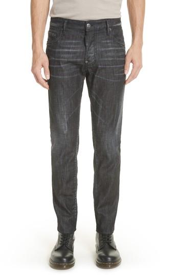 Men's Dsquared2 Blue Simplice City Biker Jeans Eu - Black