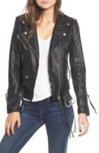 Women's Blanknyc Faux Leather Tassel Moto Jacket - Black