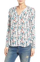 Women's Hinge Print V-neck Top - Ivory