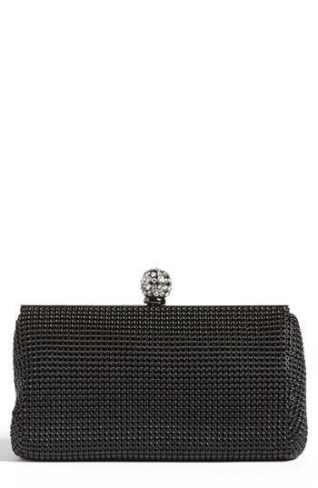 Whiting & Davis 'crystal' Mesh Clutch - Black