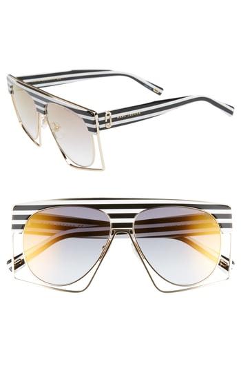 Women's Marc Jacobs 58mm Flat Top Sunglasses - Black