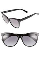 Women's Max Mara Thins 56mm Gradient Cat Eye Sunglasses - Black
