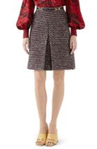 Women's Gucci Sequin Tweed Miniskirt Us / 40 It - Black