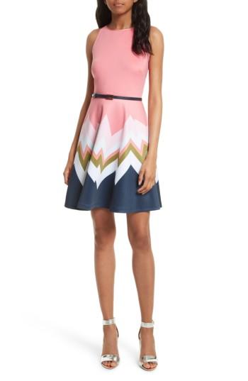 Women's Ted Baker London Aurella Mississippi Skater Dress - Pink