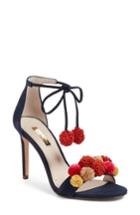 Women's Louise Et Cie Kizzy Raffia Pompom Sandal M - Blue
