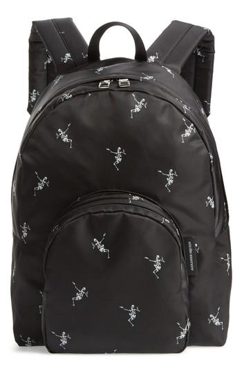 Men's Alexander Mcqueen Dancing Skeleton Backpack - White