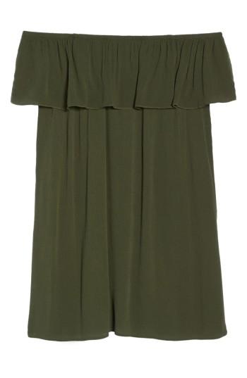 Women's Becca Southern Belle Off The Shoulder Cover-up Dress - Green