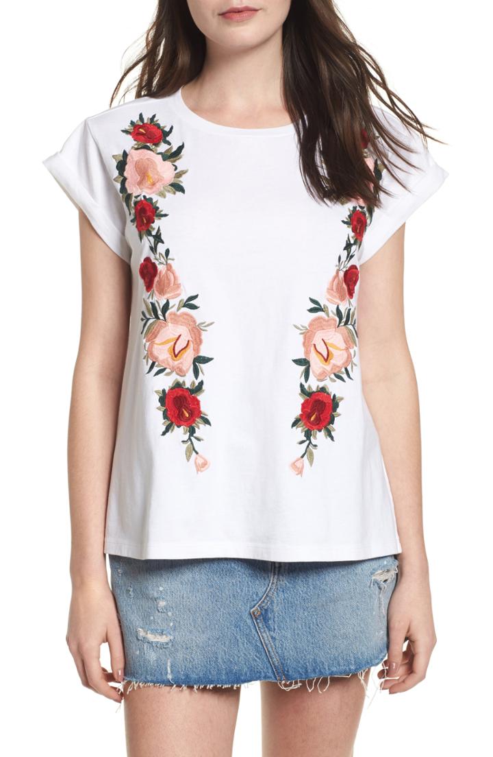 Women's Bp. Embroidered Cotton Tee