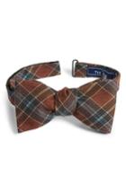 Men's The Tie Bar Pittsfield Plaid Wool Bow Tie, Size - Orange