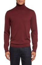 Men's Nordstrom Men's Shop Merino Wool Turtleneck Sweater, Size - Burgundy