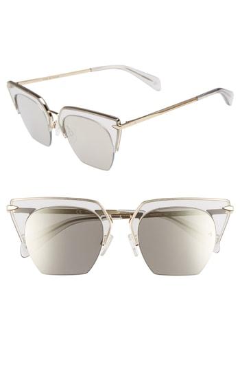 Women's Rag & Bone 51mm Cat Eye Sunglasses - Grey