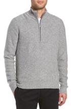 Men's Vince Cashmere Quarter Zip Sweater - Grey