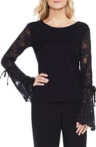 Women's Vince Camuto Lace Bell Sleeve Top - Black