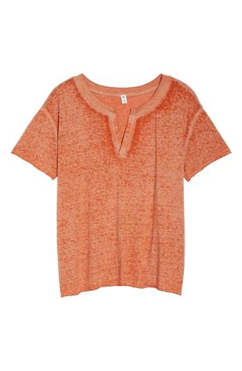 Women's Bp Notch Neck Cotton Blend Tee - Metallic