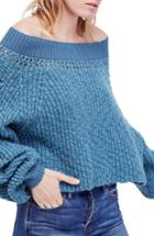 Women's Free People Pandora's Boatneck Sweater - Blue