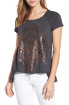 Women's Lucky Brand Egyptian Mono Top - Black