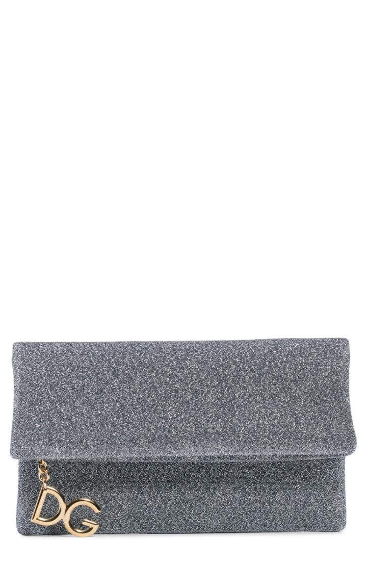 Dolce & Gabbana Metallic Foldover Clutch - Metallic