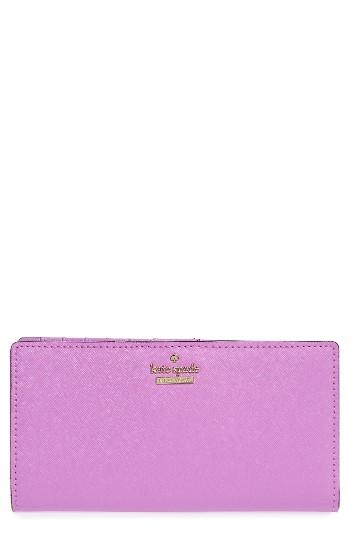 Women's Kate Spade New York 'cameron Street - Stacy' Textured Leather Wallet - Red