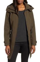 Women's Marc New York Bonded Jersey Hooded Parka - Green