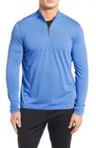 Men's Under Armour Threadborne Quarter-zip Performance Shirt - Blue