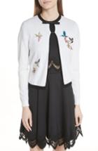 Women's Ted Baker London High Grove Embroidered Cardigan - White
