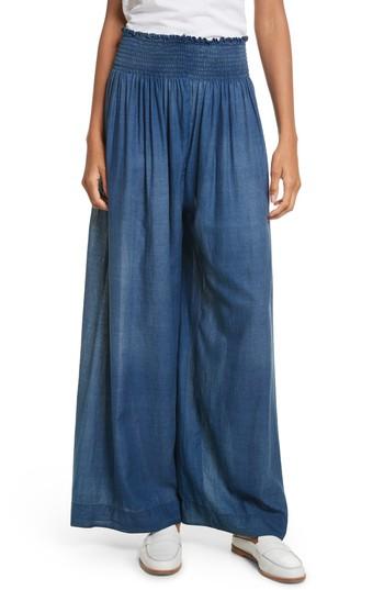 Women's La Vie Rebecca Taylor Tissue Denim Palazzo Pants - Blue