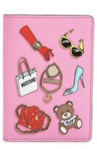 Moschino Tool Belt Charms Passport Cover - Purple