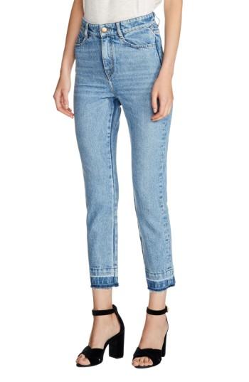 Women's Maje High Waist Straight Crop Jeans - Blue