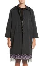 Women's Marc Jacobs Ruffle Trim Balmacaan - Black