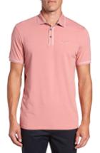 Men's Ted Baker London Offset Modern Slim Fit Golf Polo (s) - Pink