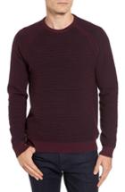 Men's Ted Baker London Cashoo Slim Fit Ribbed Sweatshirt (m) - Purple