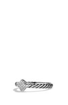 Women's David Yurman 'cable Collectibles - Quatrefoil' Ring With Diamonds