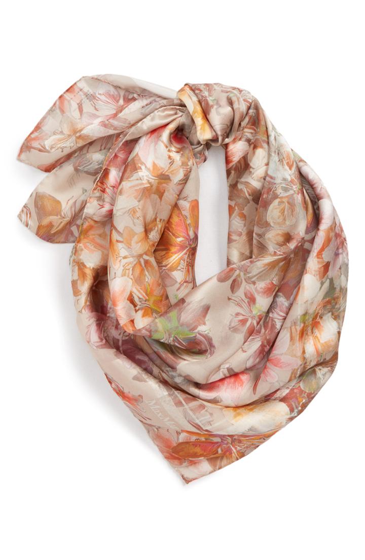 Women's Max Mara Caramba Floral Silk Scarf