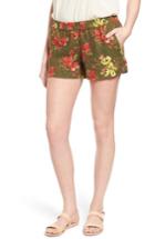 Women's Kut From The Kloth Zaria Print Linen Shorts - Green