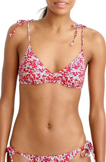 Women's J.crew Liberty Bikini Top, Size - Pink