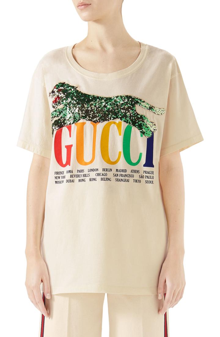 Women's Gucci Embellished Graphic Tee
