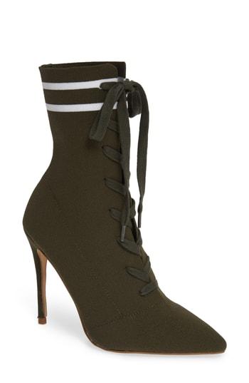 Women's Steve Madden Kennedy Sock Bootie .5 M - Green